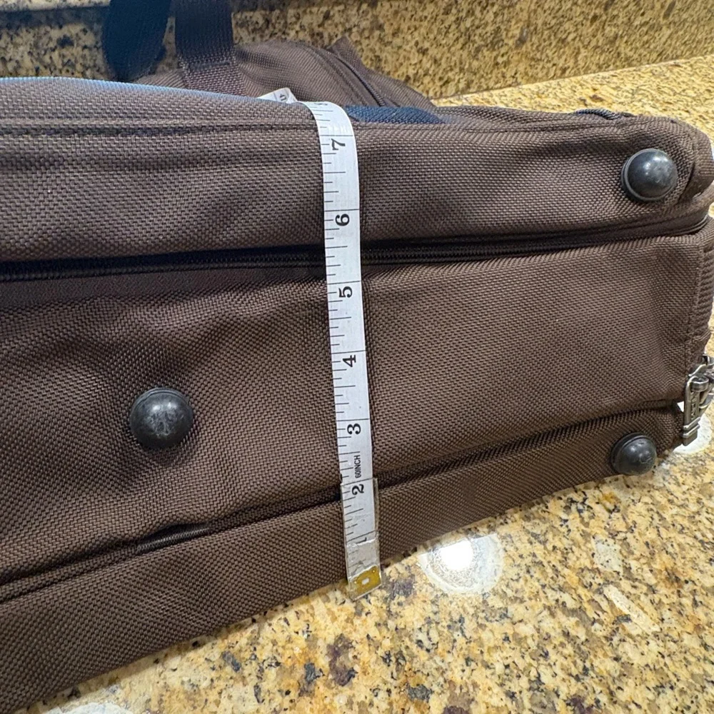 Tumi Vintage Brown Canvas Expandable Large Weekender Carry On Bag Travel 80-90s